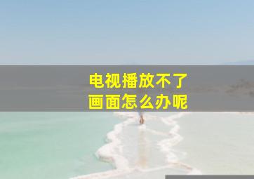 电视播放不了画面怎么办呢