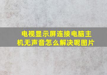 电视显示屏连接电脑主机无声音怎么解决呢图片