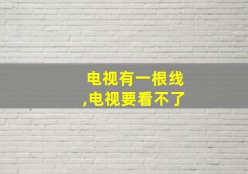 电视有一根线,电视要看不了