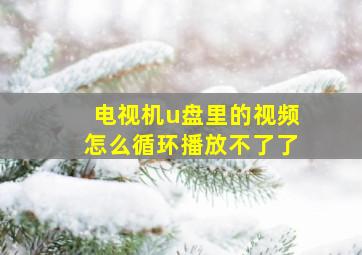 电视机u盘里的视频怎么循环播放不了了