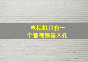 电视机只有一个音视频输入孔