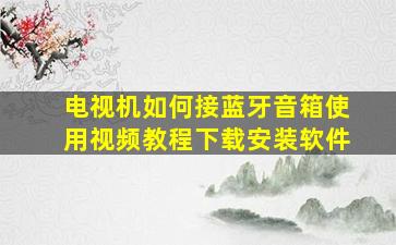 电视机如何接蓝牙音箱使用视频教程下载安装软件