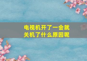 电视机开了一会就关机了什么原因呢