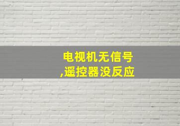 电视机无信号,遥控器没反应