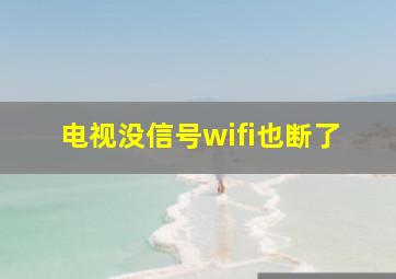 电视没信号wifi也断了