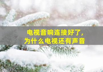 电视音响连接好了,为什么电视还有声音