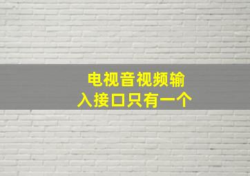 电视音视频输入接口只有一个