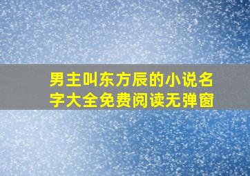 男主叫东方辰的小说名字大全免费阅读无弹窗