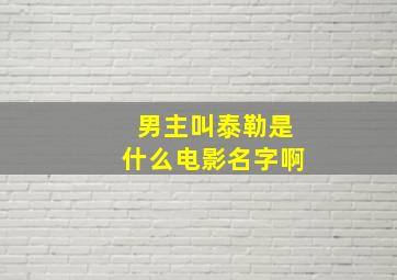 男主叫泰勒是什么电影名字啊