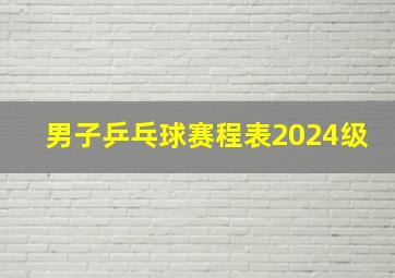 男子乒乓球赛程表2024级