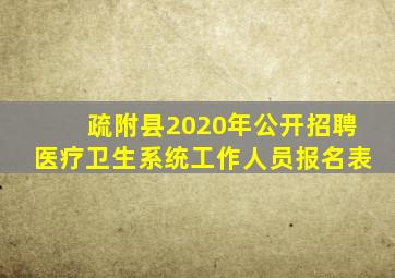 疏附县2020年公开招聘医疗卫生系统工作人员报名表