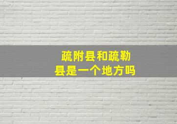 疏附县和疏勒县是一个地方吗