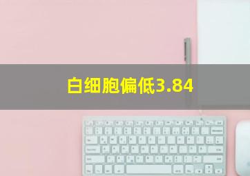 白细胞偏低3.84