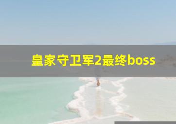 皇家守卫军2最终boss