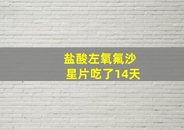 盐酸左氧氟沙星片吃了14天