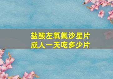 盐酸左氧氟沙星片成人一天吃多少片