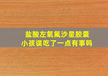 盐酸左氧氟沙星胶囊小孩误吃了一点有事吗