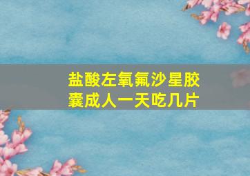 盐酸左氧氟沙星胶囊成人一天吃几片