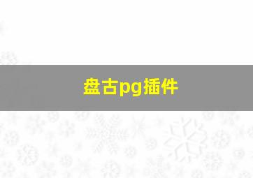 盘古pg插件