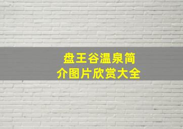 盘王谷温泉简介图片欣赏大全