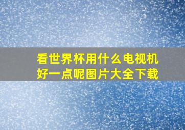 看世界杯用什么电视机好一点呢图片大全下载