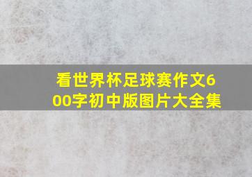 看世界杯足球赛作文600字初中版图片大全集