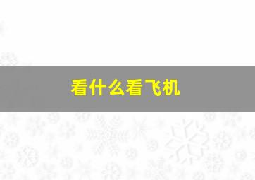 看什么看飞机