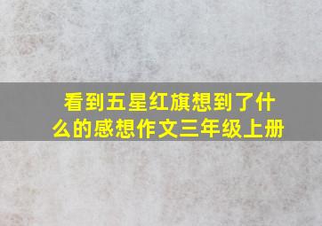 看到五星红旗想到了什么的感想作文三年级上册