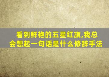 看到鲜艳的五星红旗,我总会想起一句话是什么修辞手法