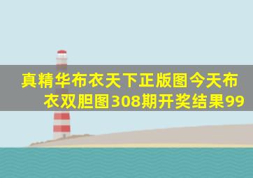 真精华布衣天下正版图今天布衣双胆图308期开奖结果99