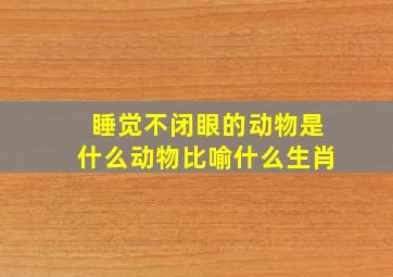 睡觉不闭眼的动物是什么动物比喻什么生肖