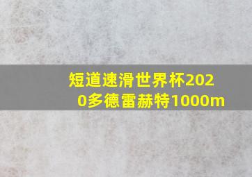 短道速滑世界杯2020多德雷赫特1000m