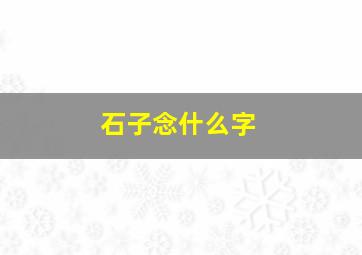 石子念什么字