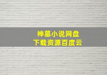 神墓小说网盘下载资源百度云