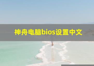 神舟电脑bios设置中文