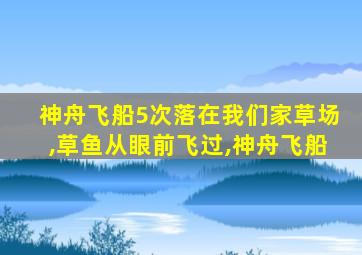 神舟飞船5次落在我们家草场,草鱼从眼前飞过,神舟飞船