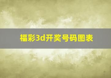 福彩3d开奖号码图表