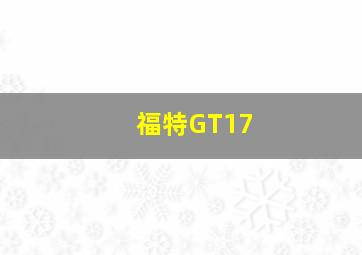 福特GT17