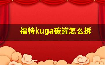 福特kuga碳罐怎么拆