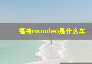 福特mondeo是什么车