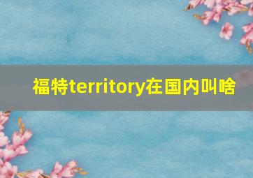 福特territory在国内叫啥