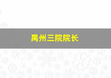 禹州三院院长