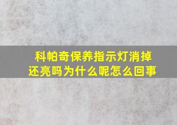 科帕奇保养指示灯消掉还亮吗为什么呢怎么回事