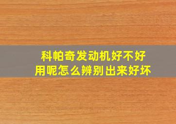 科帕奇发动机好不好用呢怎么辨别出来好坏