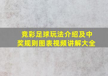 竞彩足球玩法介绍及中奖规则图表视频讲解大全