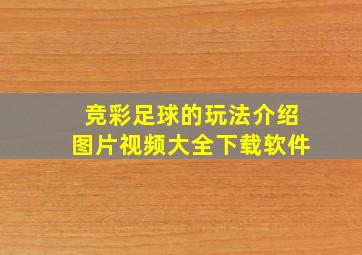 竞彩足球的玩法介绍图片视频大全下载软件