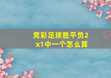 竞彩足球胜平负2x1中一个怎么算