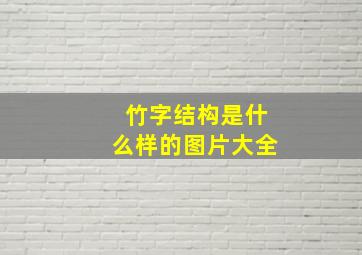 竹字结构是什么样的图片大全