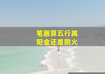 笔画算五行属阳金还是阴火