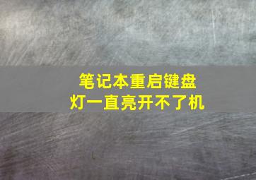 笔记本重启键盘灯一直亮开不了机